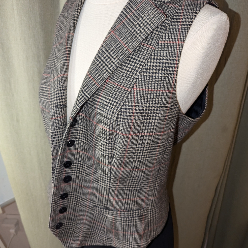 Vintage Ralph Lauren Houndstooth Wool Vest
